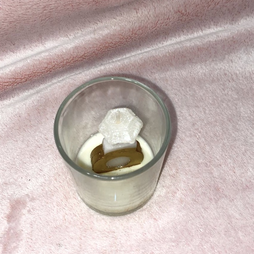 Wedding ring candle (never lit)